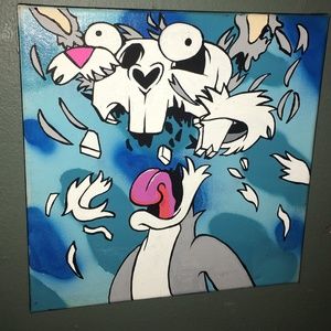 10x10 exploding bugs bunny canvas